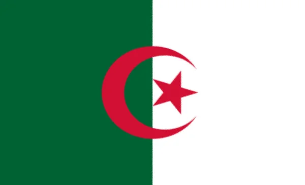 Σημαία Αλγερίας Επίσημα Χρώματα Και Αναλογία Σωστά — Φωτογραφία Αρχείου