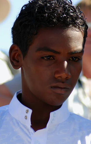 Deir Bahari Egypt Července Neznámý Mladý Egyptský Portrét Chlapce Více — Stock fotografie