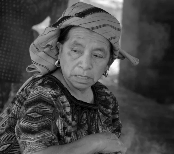 Chichicastenango Gustemala 2016年4月29日 一个玛雅女人的肖像 玛雅人仍占危地马拉人口的大多数 — 图库照片