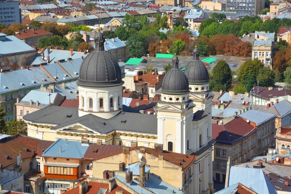 Lviv Ukrayna Nın Havadan Görünüşü — Stok fotoğraf