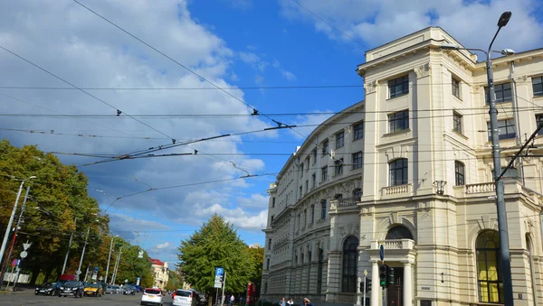 Riga Latvia September 2015 Art Nouveau Buildings超过三分之一的建筑都是这种独特建筑风格的范例 — 图库照片