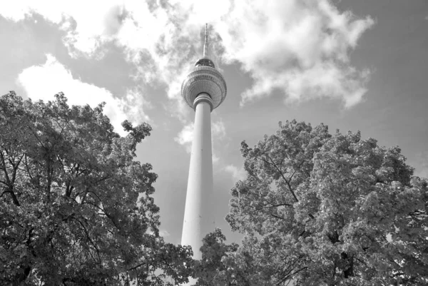 Berlin Germany Fernsehturm Television Tower Located Alexanderplatz Tower Constructed 1965 — Photo