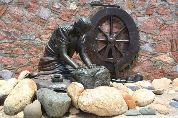 Puerto Vallarta Mexique Mai 2016 Laveuse Statue Bronze Jim Demetro — Photo