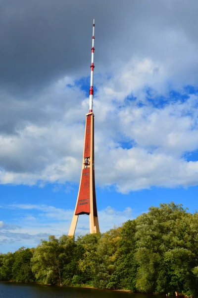Riga Lavtia 2015 Riga Radio Tower Είναι Ψηλότερος Πύργος Στην — Φωτογραφία Αρχείου