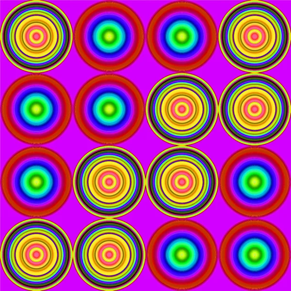 Pixelated Bezešvé Barevné Vzor Kruhy Sladkých Barvách — Stock fotografie
