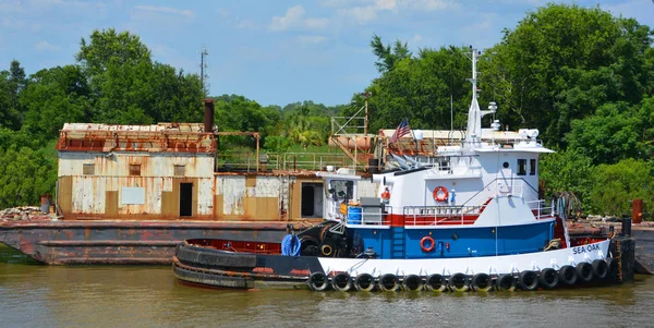 Savannah Georgia Tug Boat Crescent Towing Offers Full Towage Including Royalty Free Stock Photos