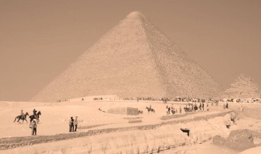 CAIRO EGYPT 11 22 10:  Great Pyramid of Giza also known as the Pyramid of Khufu or the Pyramid of Cheops is the oldest and largest of the three pyramids in the Giza pyramid 