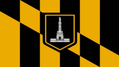 Maryland eyaletinin Baltimore şehrinin bayrağı