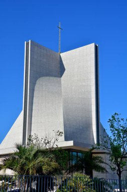 San Francisco Ca Usa 15 Nisan 2015: Saint Mary Katedrali, San Francisco Katolik Başpiskoposluğu 'nun başlıca kilisesidir. 