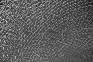 MONTREAL-CANADA 01 22 2019: Biyosfer Montreal 'de çevreye adanmış bir müzedir. 1967 Dünya Fuarı için ABD 'nin eski pavyonunda bulunan Parc Jean-Drapeau, Expo 67.