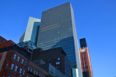 New York Ny Usa 10: 24: Birleşmiş Milletler merkezi New York 'ta, Brezilyalı mimar Oscar Niemeyer tarafından tasarlanmış ve Harrison & Abramovitz mimarlık firması tarafından inşa edilmiştir.. 