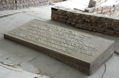 SACHSENHAUSEN ORANIENBURG, GERMANY 05: 21-10: 1942 Z İstasyonu 'nun anısına bir krematoryum, bir morg ve mahkumları vurmak için bir bölge inşa edildi. Sachsenhausen 'den 1933 ve 45 yılları arasında 200,000 kişi geçmiştir.