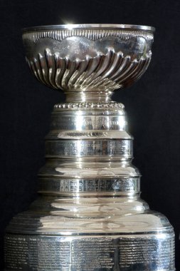 MONTREAL CANADA 11 19 19 17: Ulusal Hokey Ligi (NHL) ve Montreal Kanada 'da NHL' nin 1917 yılında Windsor Hotel 'de kurulduğu etkinliklerin 100. yıldönümü için Stanley Kupası