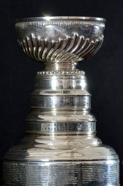MONTREAL CANADA 11 19 19 17: Ulusal Hokey Ligi (NHL) ve Montreal Kanada 'da NHL' nin 1917 yılında Windsor Hotel 'de kurulduğu etkinliklerin 100. yıldönümü için Stanley Kupası