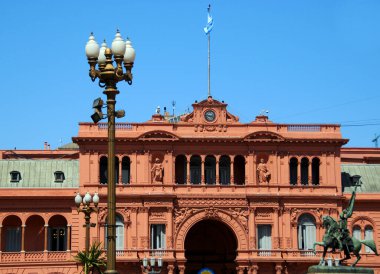 BUENOS AIRES ARGENTINE 25 Kasım 2011: Casa Rosada (pembe ev) Buenos Aires Argentin.La Casa Rosada, Arjantin hükümetinin yürütme organının resmi koltuğudur. 