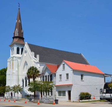 Charleston Sc Usa 06 26 16: Emanuel Afrika Metodist Episkopal Kilisesi, Charleston, Güney Amerika 'daki en eski Afrika piskoposluk kilisesi. 06 17 15, 9 kişi kilisede vurularak öldürüldü..