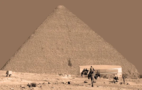 Cairo Egypt Great Pyramid Giza Also Known Pyramid Khufu Pyramid — стоковое фото