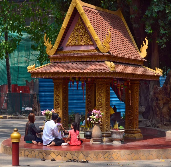 Siem Reap Cambodia March 2013 Retrato Povo Budista Não Identificado — Fotografia de Stock