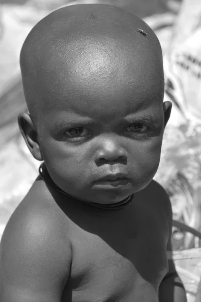 Otjikandero Namibia October 2014 Criança Unidentificada Tribo Himba Otjikandero Himba — Fotografia de Stock