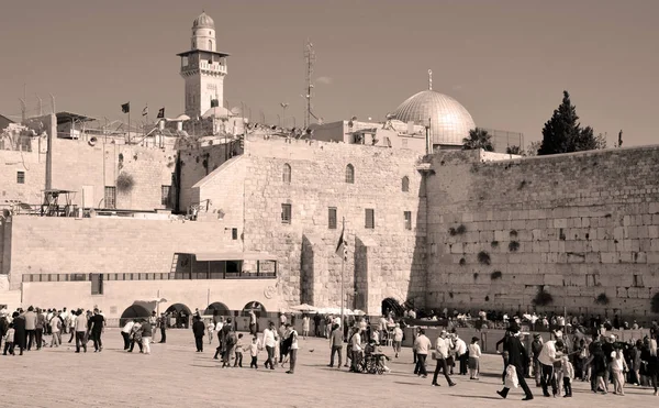 Jerusalén Israel Hechicero Judío Rezo Muro Occidental Muro Del Descanso — Foto de Stock
