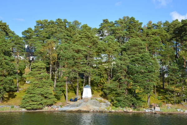 Helsinki Finland September 2015 Pier Harbour Quay Island Está Localizado — Fotografia de Stock