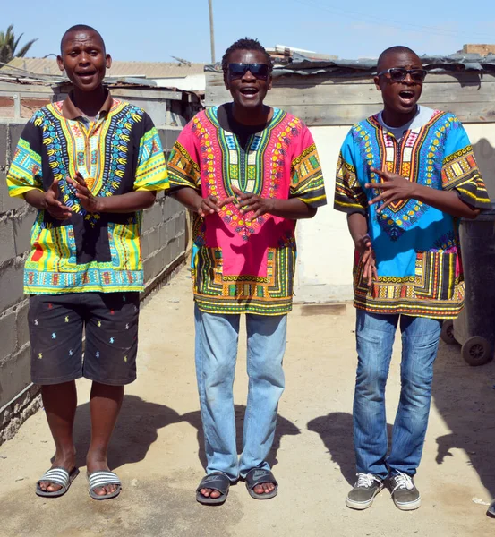 Swakopmund Namibia October 2014 Unidentified Young People Street Singers Mondesa — Stock Photo, Image