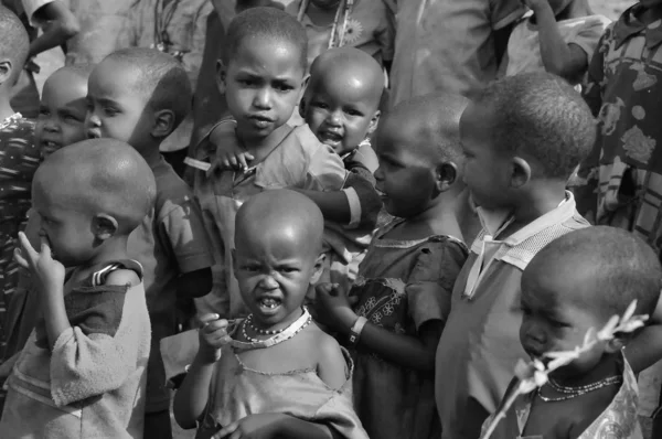Amboseli Kenya Otto Giovani Bambini Africani Non Identificati Della Tribù — Foto Stock