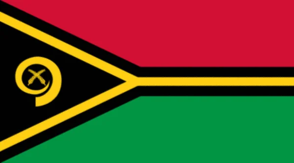 Vanuatu Flaggenvektor Vanuatu Flagge National Illustration Symbol Land Hintergrund Wellen — Stockfoto