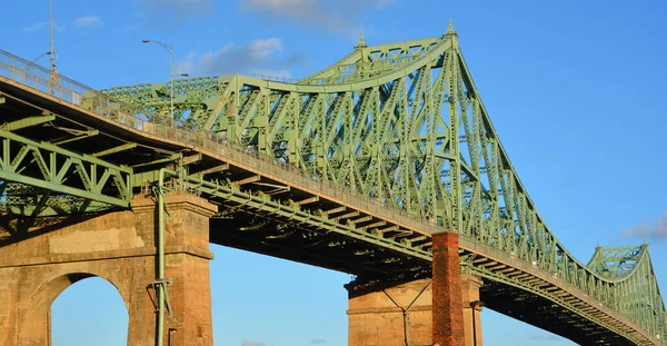 Montreal Canada 2019 Jacques Cartier Bridge Steel Truss Cantilever Bridge — Stock Fotó