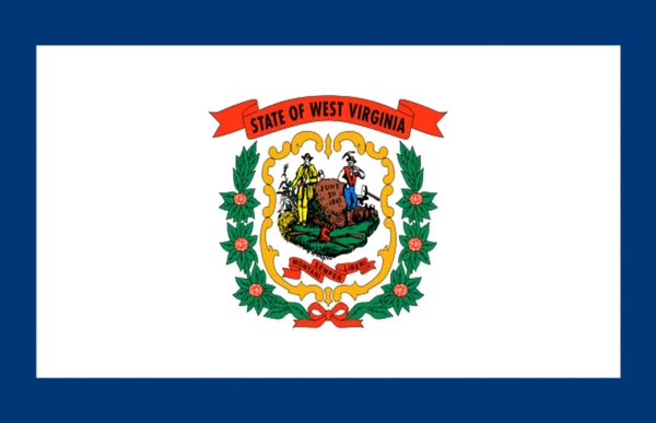 Державний Прапор Західної Віргінії Символ Американський Патріотичний Елемент Прапор Сша — стокове фото