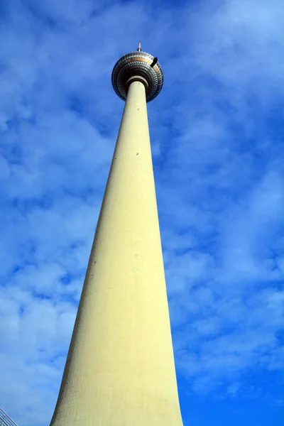 Berlin Niemcy Fernsehturm Wieża Telewizyjna Znajduje Się Alexanderplatz Wieża Została — Zdjęcie stockowe