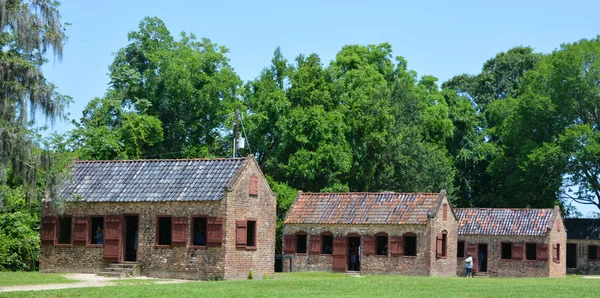 Charleston South Carolina Juni 2016 Slavstugor Boone Hall Plantation Mount — Stockfoto