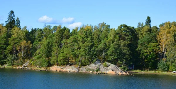 Pohled Pobřeží Ostrova Vartiosaari Helsinkách Finsko — Stock fotografie