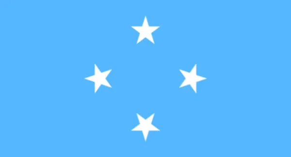 Bandera Los Estados Federados Micronesia — Foto de Stock