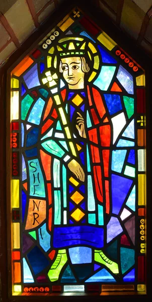 Lac Canada Stained Glass Windows Bebine Benedict Abbey 베네딕트 수도원 — 스톡 사진