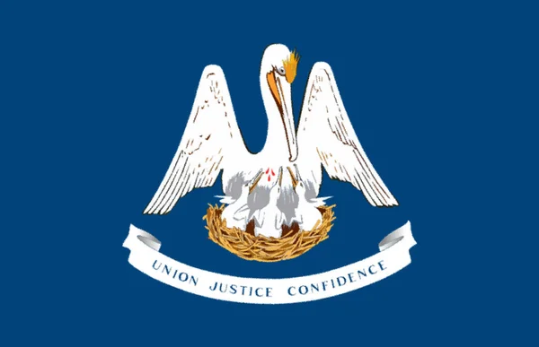 Прапор Луїзіани Штат Сша — стокове фото
