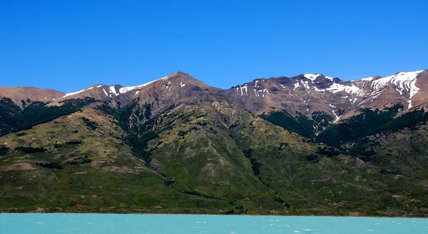 Lago Argentino Jezioro Prowincji Santa Cruz Argentynie Jezioro Leży Parku — Zdjęcie stockowe