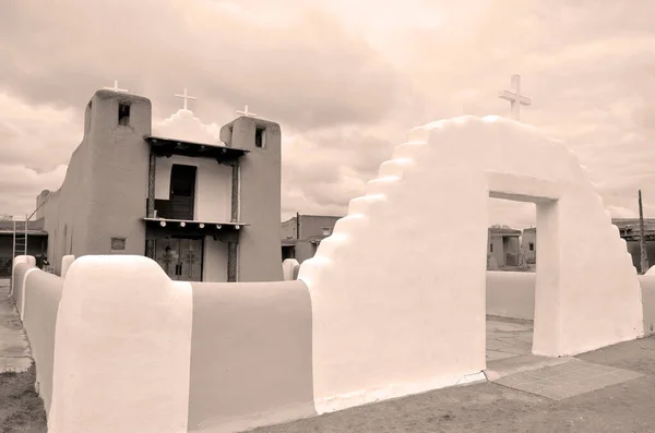 Taos Nuevo México Abril Capilla San Gerónimo Iglesia San Jerónimo —  Fotos de Stock