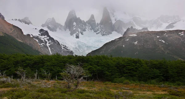 Krajina Hory Monte Fitz Roy Národním Parku Los Glaciares Patagonia — Stock fotografie