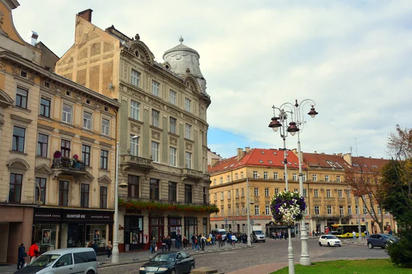 Lviv Ukraine Building Art Nouveau International Style Art Architecture Applied — Stock Photo, Image