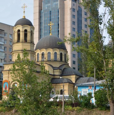 KIEV UKRAINE 09 03 17: Ortodoks Kilisesi. Nüfusun yaklaşık% 67,3 'ü Ortodoks Hıristiyanlığının bir veya başka kesimine bağlılığını ilan etti.