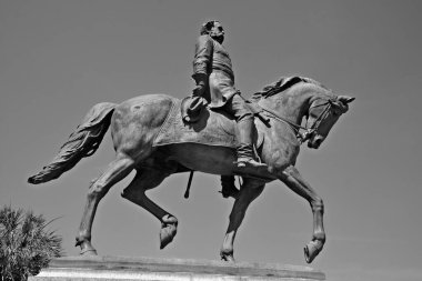 COLUMBIA SC USA 06 27 2016: Wade Hampton III equestrian statue was a Confederate cavalry leader during the American Civil War and afterward a Democratic Party politician from South Carolina.