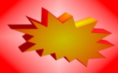 Red and orange speech cloud