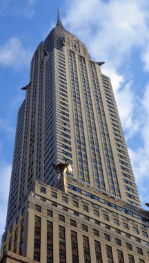 NEW YORK ABD 27 Ekim 2013 'te New York' ta Chrysler binasının ön cephesinin ayrıntıları 1931 'de Empire State Binası tarafından aşılmadan önce dünyanın en yüksek binasıydı.. 