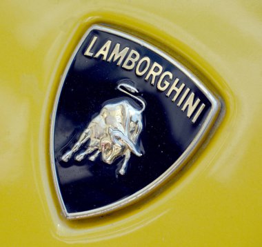 Montreal Canada 08 Haziran 2015: Automobili Lamborghini, İtalyan markası ve lüks spor otomobil üreticisi ve Volkswagen Group markası Audi 'nin sahibi olduğu Suvs markası..