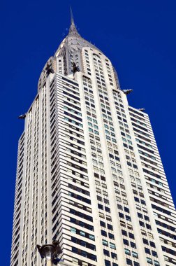 NEW YORK ABD 27 Ekim 2013 'te New York' ta Chrysler binasının ön cephesinin ayrıntıları 1931 'de Empire State Binası tarafından aşılmadan önce dünyanın en yüksek binasıydı.. 