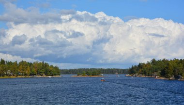 Helsinki 'deki Vartiosaari adasının manzarası
