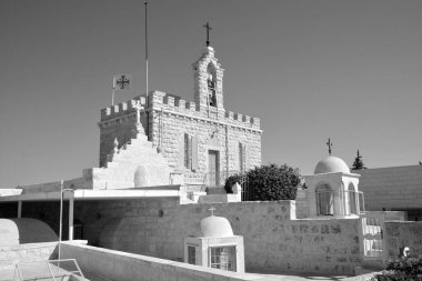 BeTHLEHEM ISRAEL 27 10 16: Milk Grotto Şapeli aynı zamanda Milk Grotto veya Grotto of Our Lady olarak da bilinir, Filistin Bölgesi 'nin Batı Şeria' sında Beytüllahim 'de bir Katolik şapelidir.