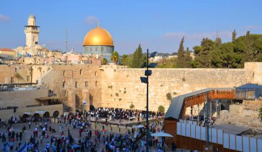 JERUSALEM ISRAEL 23: 10 16: Kudüs 'teki Kudüs' ün asil mabedi olarak bilinen Tapınak Dağı, dünyanın en önemli dini mekanlarından biridir..