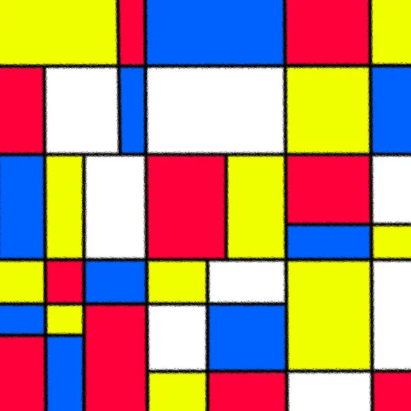 Abstrakcyjne Geometryczne Kolorowe Tło Stylu Neo Plastycyzm Abstrakcyjna Sztuka — Zdjęcie stockowe